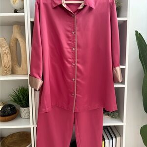 Valerie Stevens Pink Satin Garment